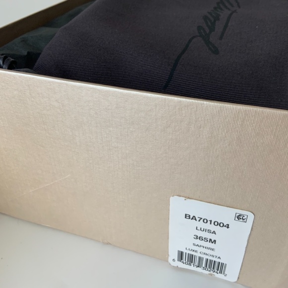 BRIAN ATWOOD Luisa Royal Blue Suede Leather Sandals Women’s Heels Pumps Shoes 6 - Picture 12 of 13